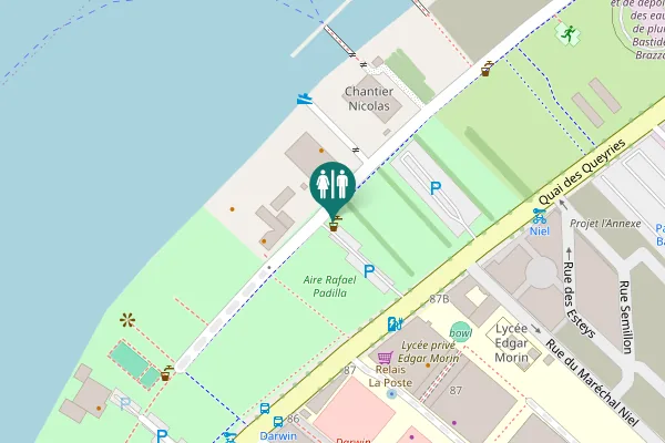 Map showing location of Bordeaux Toilet