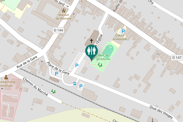 Map showing location of Ruelle de l'Église Toilet
