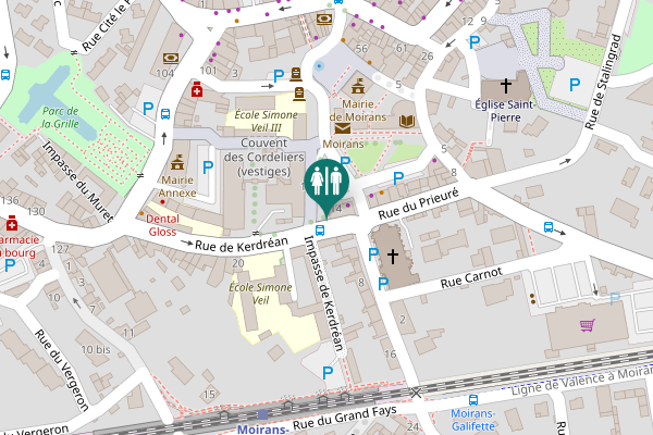 Map showing location of Rue de Kerdréan 20 Toilet