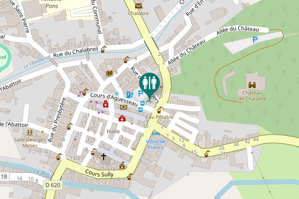 Map showing location of Place François Mitterand Toilet