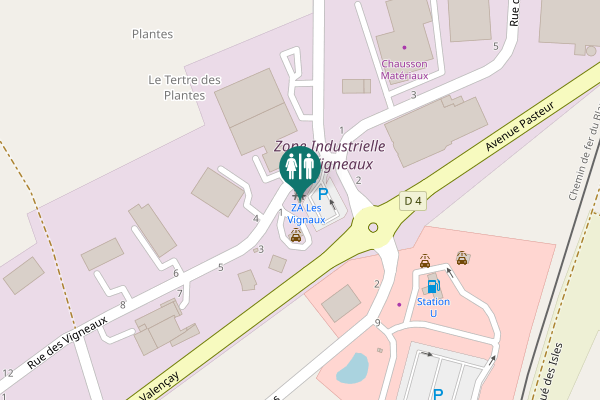 Map showing location of Rue des Vigneaux 2 Toilet
