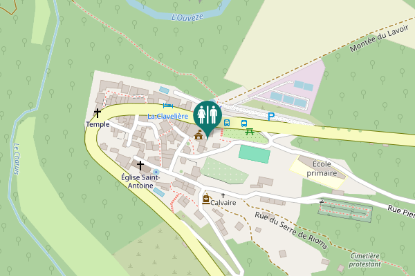Map showing location of Toilette public