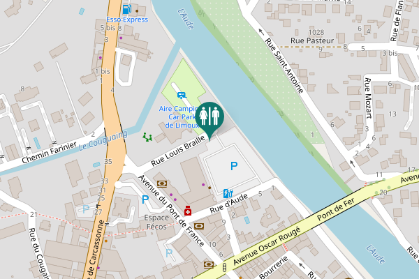 Map showing location of Rue Louis Braille Toilet