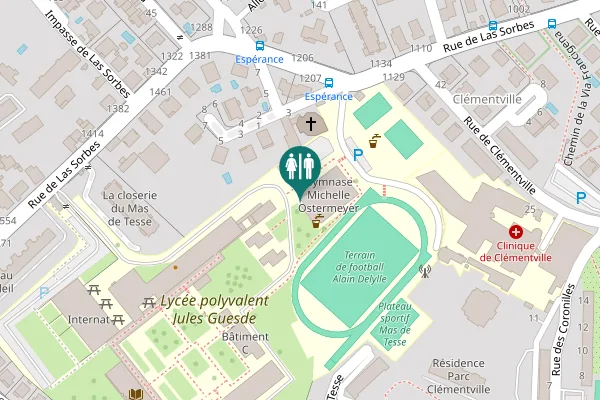 Map showing location of Rue Notre Dame d'Espérance 3 Toilet