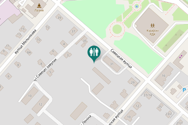 Map showing location of Савецкая вуліца 33 Toilet