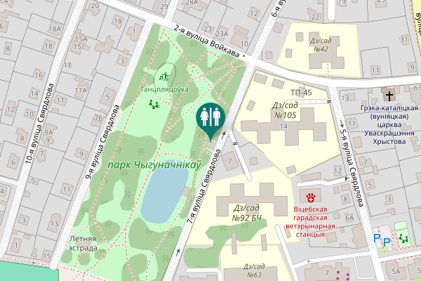 Map showing location of М