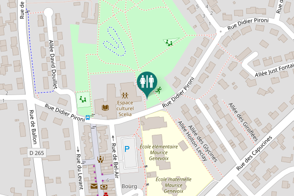 Map showing location of Rue Didier Pironi Toilet