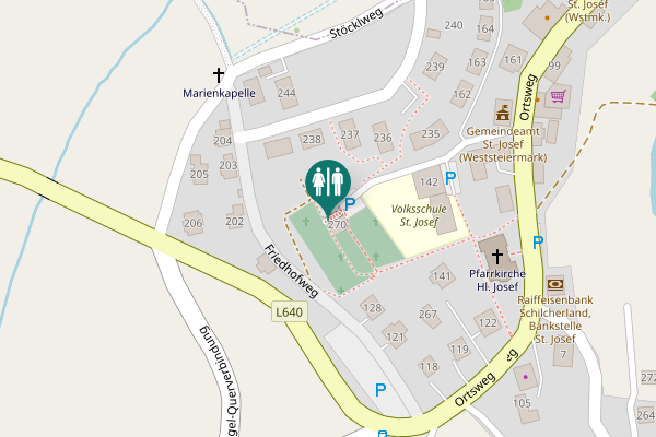 Map showing location of 270 Toilet