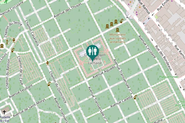 Map showing location of Rue des Rondeaux 71 Toilet