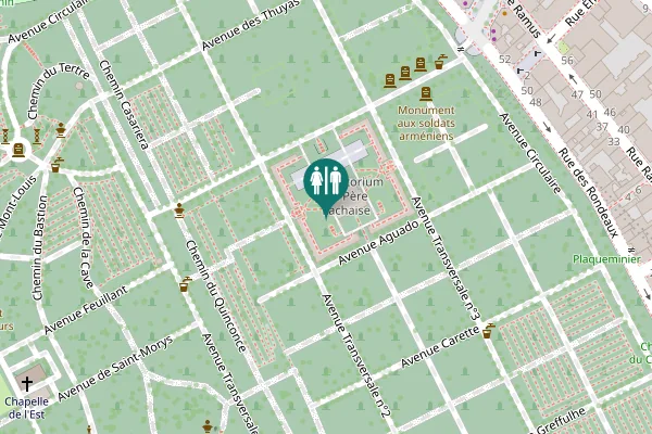 Map showing location of Rue des Rondeaux 71 Toilet