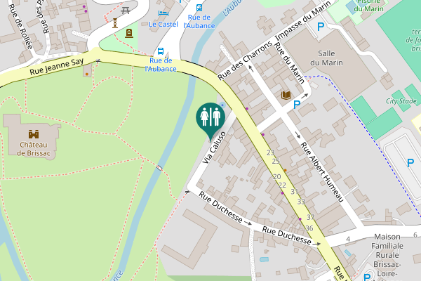 Map showing location of Via Caluso Toilet