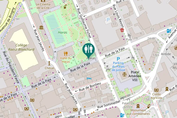 Map showing location of Rue de la Paix 22 Toilet