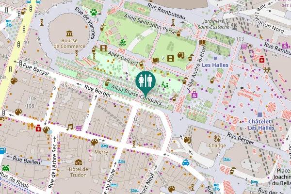 Map showing location of Souterrain Grande Boucle (Voie BCL) Toilet