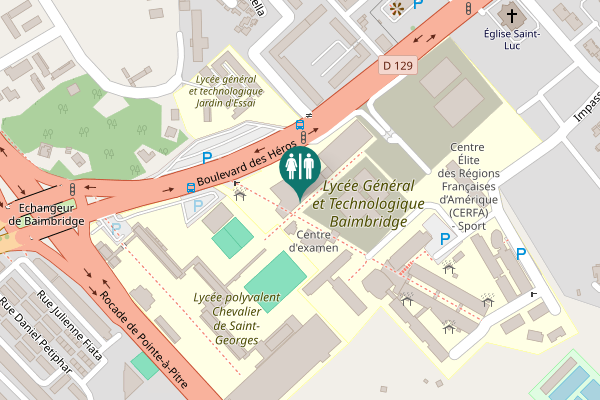 Map showing location of Boulevard des Héros BP 355 Toilet