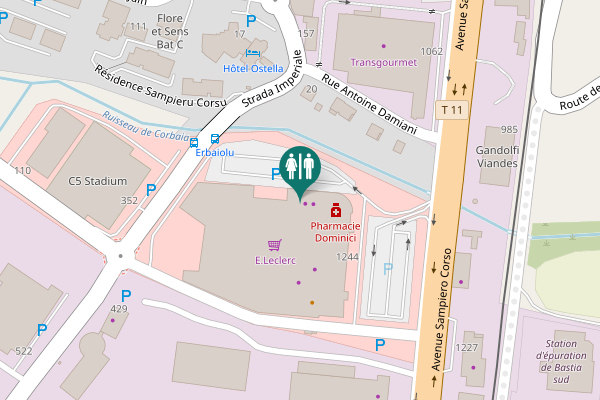 Map showing location of Avenue Sampiero Corso 1244 Toilet