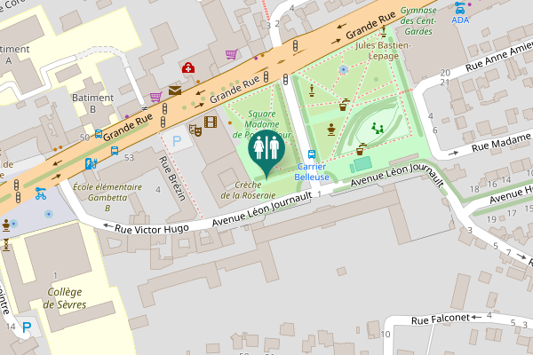 Map showing location of Avenue Léon Journault 2 Toilet