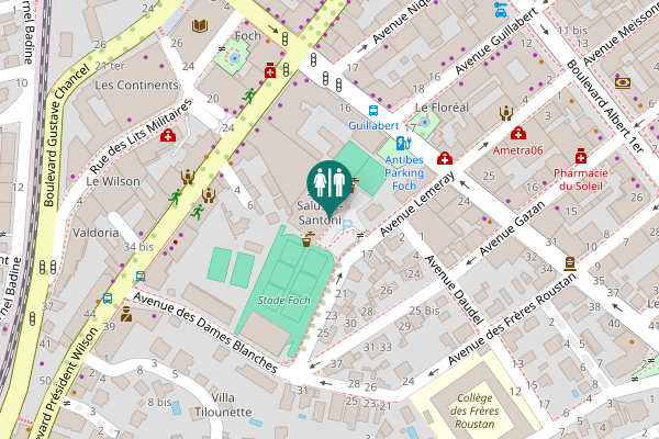 Map showing location of Avenue Lemeray 16 Toilet