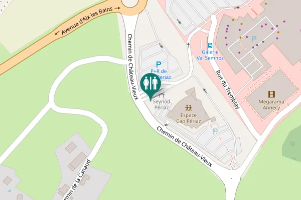 Map showing location of Chemin de Château-Vieux Toilet