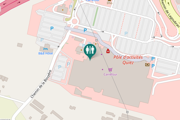 Map showing location of Chemin de la Bouyère 55 Toilet