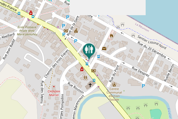 Map showing location of Avenue Pierre Mendès-France 65bis Toilet