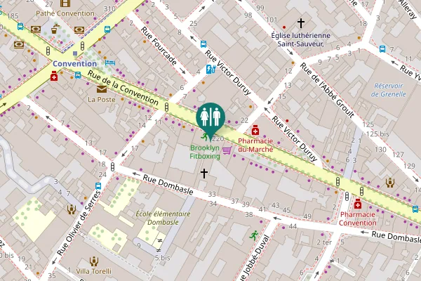 Map showing location of Rue de la Convention 220 Toilet