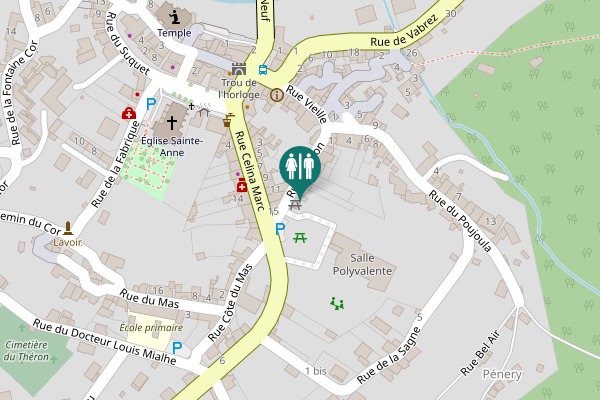 Map showing location of Rue Gédéon 11 Toilet