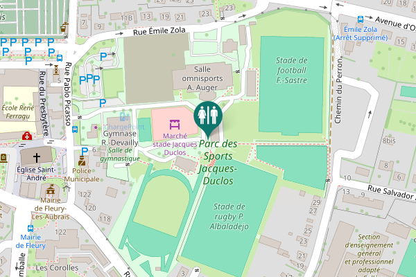 Map showing location of Rue Pablo Picasso 8 Toilet