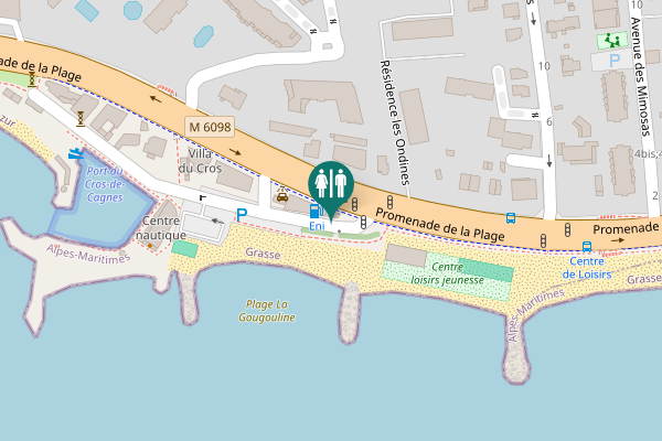 Map showing location of Rue du Capitaine de Frégate Vial Toilet