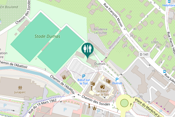 Map showing location of Rue du Capitaine Dumas 65 Toilet