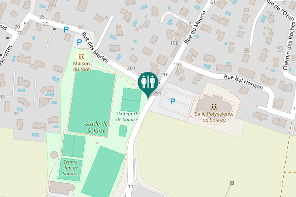 Map showing location of Côte Bayard 251 Toilet