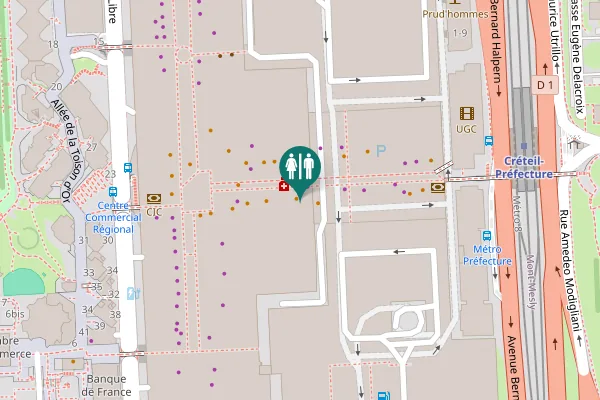 Map showing location of Avenue du Général de Gaulle 101 Toilet