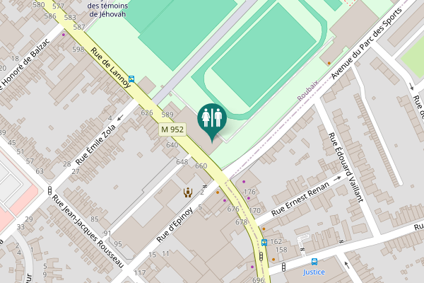 Map showing location of Rue de Lannoy 660 Toilet