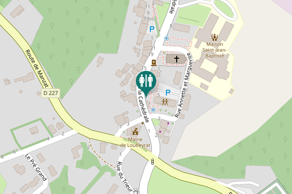 Map showing location of Rue de la Cathédrale 3 Toilet