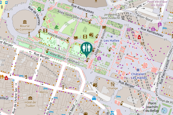 Map showing location of Allée André Breton 12 Toilet