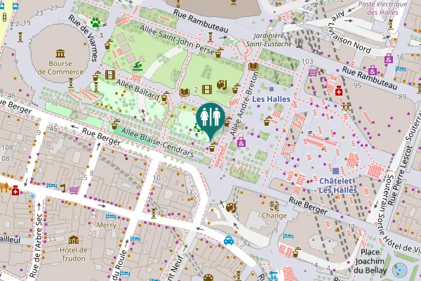 Map showing location of Allée André Breton 12 Toilet