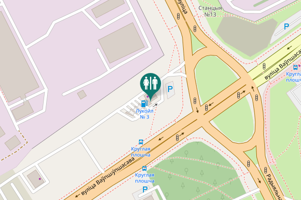Map showing location of вуліца Ваўпшасава 7 Toilet