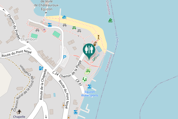 Map showing location of Chemin de la Plage 4 Toilet