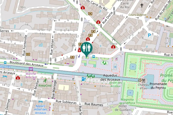 Map showing location of Place Max Rouquette Toilet