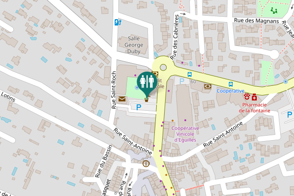 Map showing location of Rue du Grand Logis 3 Toilet