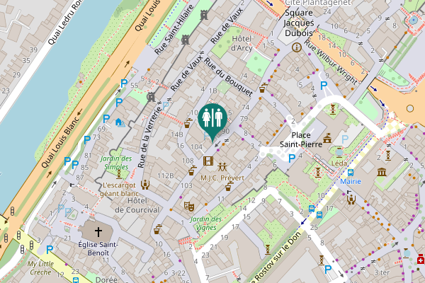 Map showing location of Grande Rue 95 Toilet