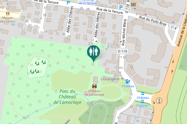 Map showing location of Allée des Hêtres 9 Toilet
