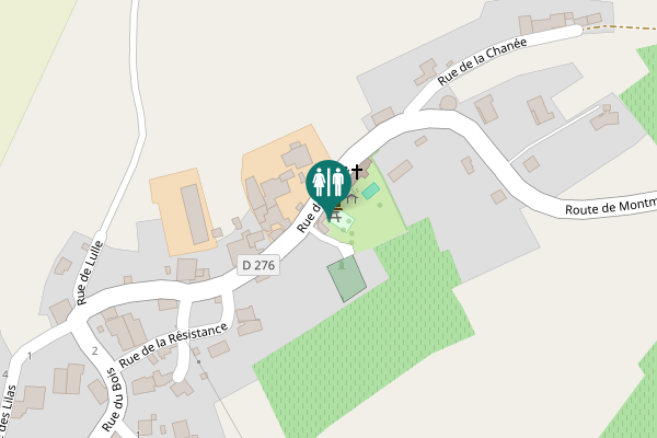 Map showing location of Rue de l'Église Toilet