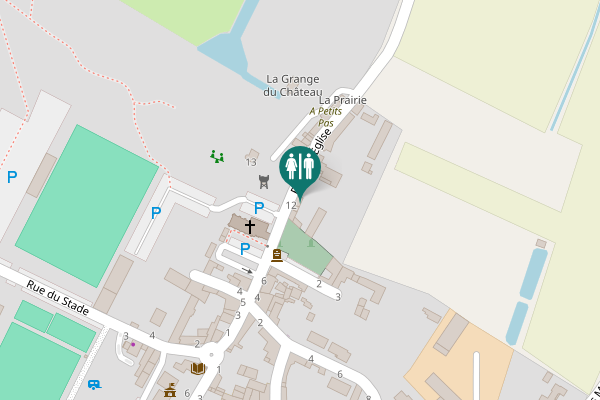 Map showing location of Rue de l'Église 12 Toilet
