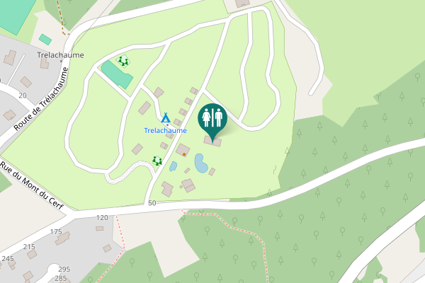 Map showing location of Rue du Mont du Cerf 50 Toilet