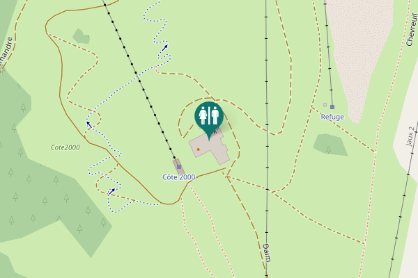 Map showing location of Daim Toilet