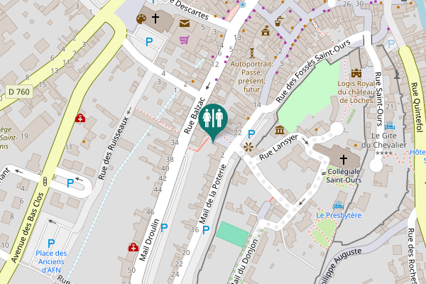 Map showing location of Mail de la Poterie 2 Toilet