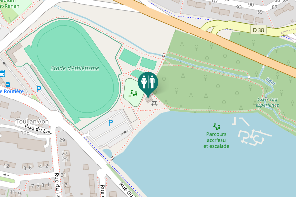 Map showing location of D 105 Toilet