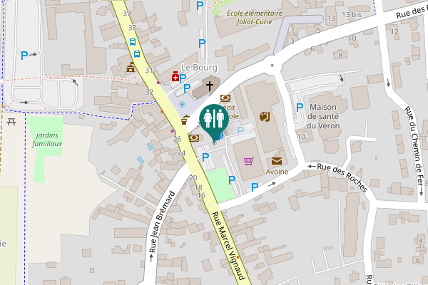 Map showing location of Rue des Écoles 2 Toilet