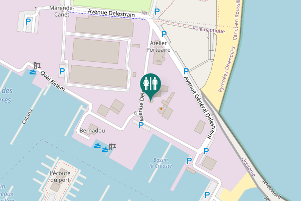 Map showing location of Avenue Delestrain 6 Toilet