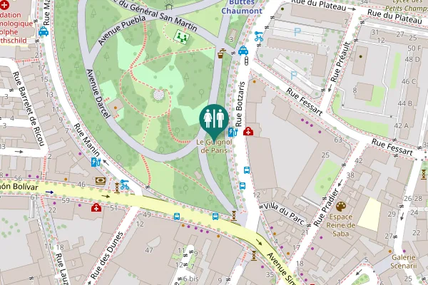 Map showing location of Avenue Jacques de Liniers Toilet